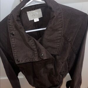 ZARA Women's Cotton Belted Jacket